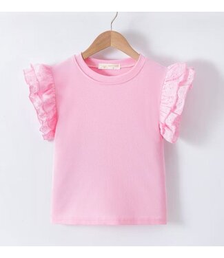 Basic ruffle Top - Roze