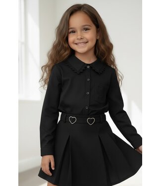Heart skirt set - Zwart