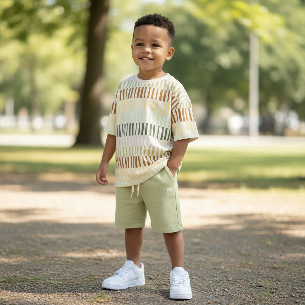 Stripe T-Shirt - Faded Green