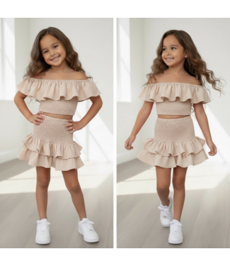 Rosie Ruffle Set - Beige