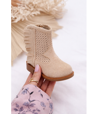 Suede Cowboy Boots - Beige  (Levertijd 1 week)