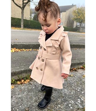 Draakjes en Boefjes Italian Ruffle Trenchcoat - Beige