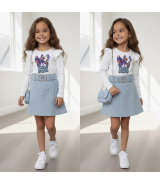 Draakjes en Boefjes K-Pop Demon Hunters Shiny Jurkje Met Tasje  - Blauw