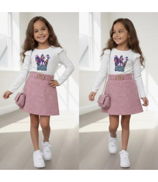 Draakjes en Boefjes K-Pop Demon Hunters Shiny Jurkje Met Tasje  - Roze