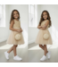 Bloemen Tule jurk - Champagne