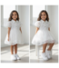 Ella Lace & Tule Jurk - Wit