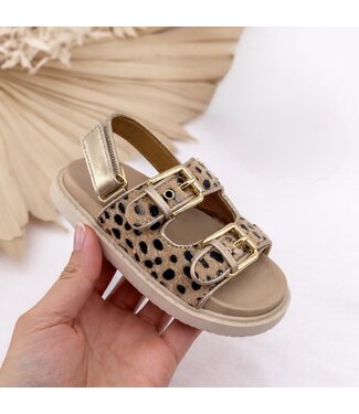 Leopard Sandalen (Met klittendband)