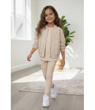 Flower Vest Jacket - Beige (Verzenddatum 12 maart)