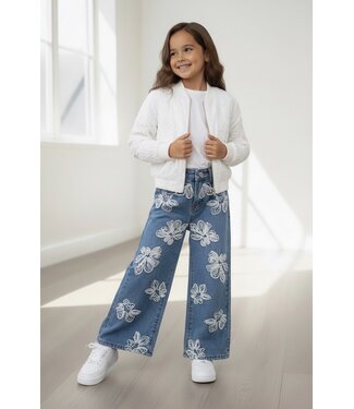 Flower Vest Jacket - Wit (Verzenddatum 12 maart)