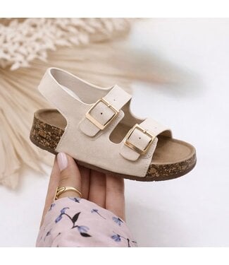 Simple Sandalen - Beige (Met klittendband)
