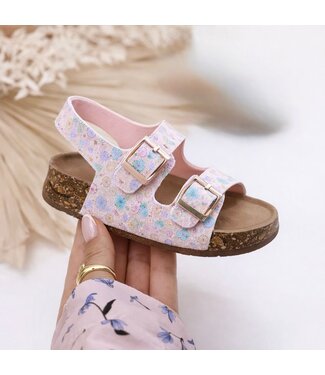 Flower Sandalen - Roze (Met klittendband)