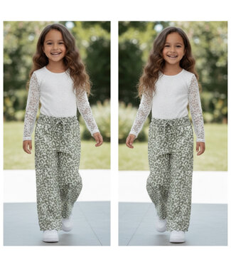 Leopard Pants - Groen
