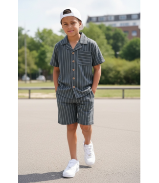 No Way Monday Blouse Set - Anthracite