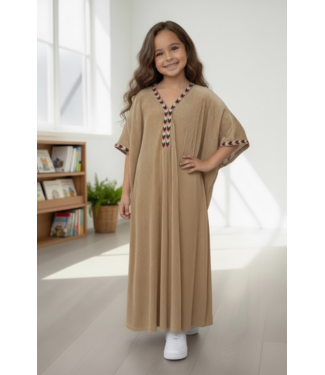 Lange Kaftan Jurk - Camel