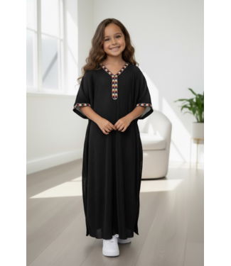 Lange Kaftan Jurk - Zwart