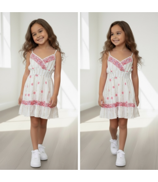 Red Flower Dress - Wit