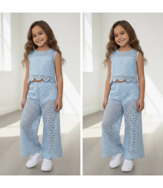 Kanten co-ord set - Blauw