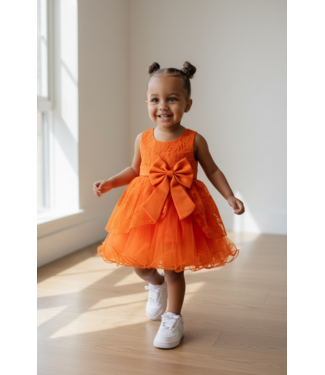 Prinsessen jurk - Oranje