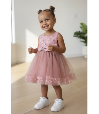 Bloemen jurk - Oud Roze