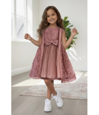 Lace Kaftan Dress - Oud Roze