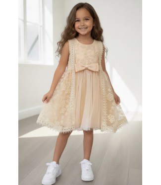 Lace Kaftan Dress - Champagne