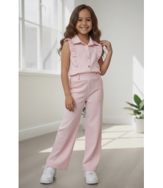 Blouse & Pantalon Set - Roze