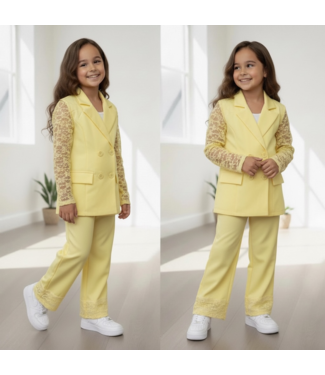 Blazer Set LACE - Geel