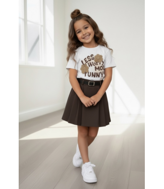 Less worry skirt set - Marron