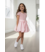 Princess Lace Bow Dress- Roze