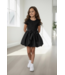 Princess Lace Bow Dress- Zwart
