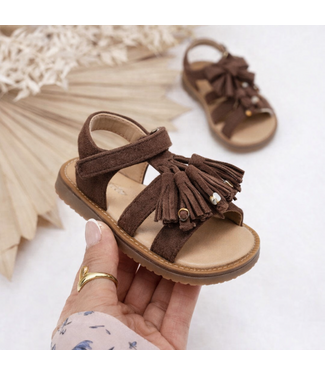 Fringe Sandalen - Marron
