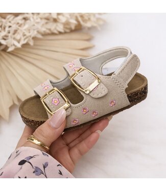 Flower Sandalen - Beige (verzenddatum 25 mei)