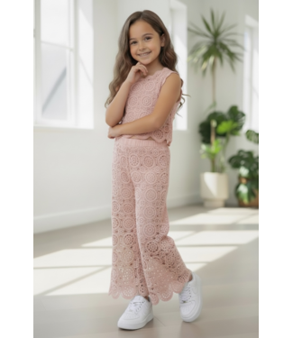 Kanten co-ord set - Roze