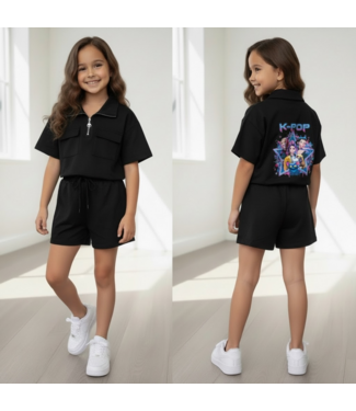 Draakjes en Boefjes K-Pop Demon Hunters Short Set - Zwart