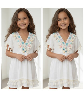 Tassel Ibiza Dress -  Wit