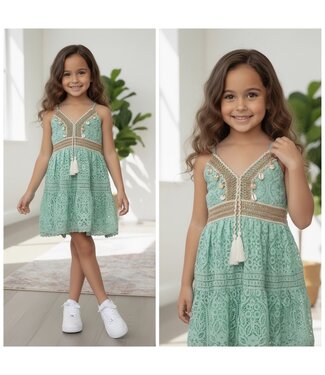 Lace Ibiza Dress - Mint