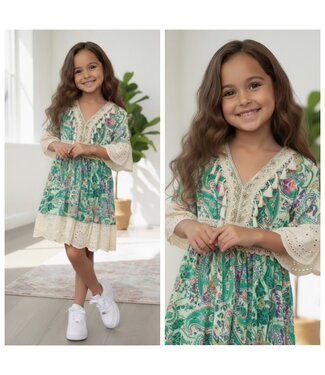 Bohemian Kaftan Dress  - Mint