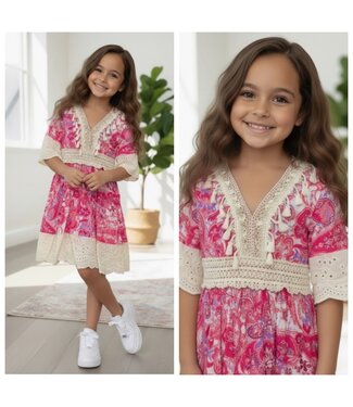 Bohemian Kaftan Dress  - Roze