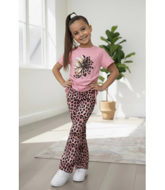 Leopard & Flower Set - Roze