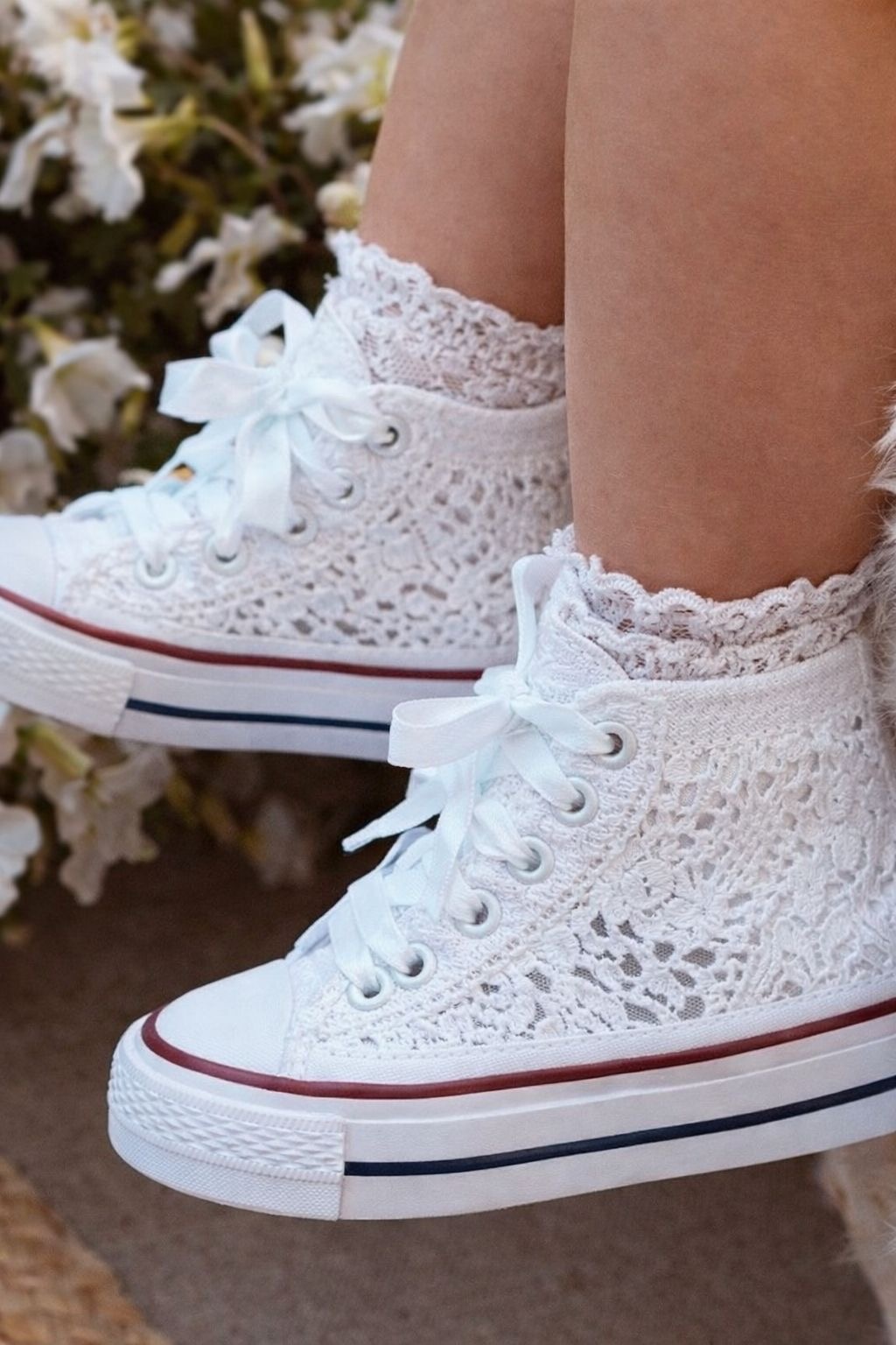 High Star Crochet Sneakers - Wit