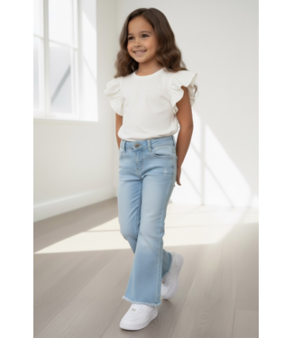 Dirkje  Denim flared jeans - Licht blauw