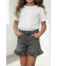 No Way Monday Denim Jeans Ruffle Short