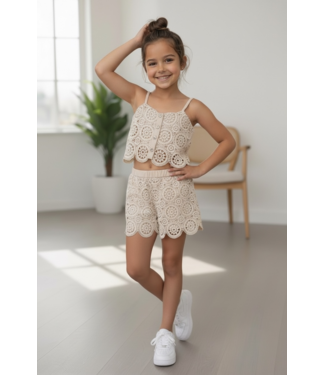 Kanten co-ord set top & short - Beige