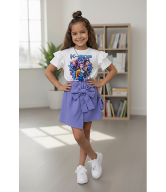 Draakjes en Boefjes K-Pop Demon Hunters Sparkle Jurkje Met Tasje  - Paars
