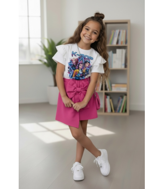 Draakjes en Boefjes K-Pop Demon Hunters Sparkle Jurkje Met Tasje  - Fuschia