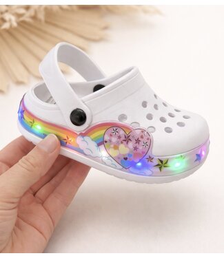 Light Up Regenboog Sandalen - Wit