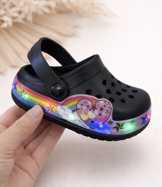 Light Up Regenboog Sandalen - Zwart