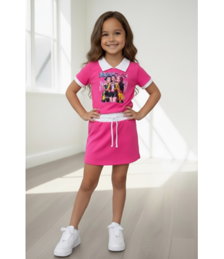 Draakjes en Boefjes K-Pop Demon Hunters Polo Skort Set - Fuschia