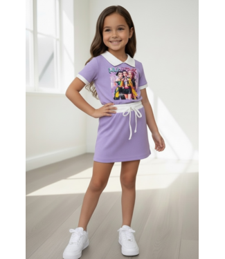 Draakjes en Boefjes K-Pop Demon Hunters Polo Skort Set - Paars