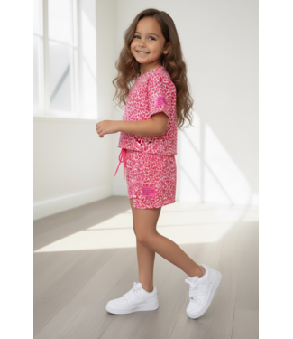 Your Perfect Short Set - Leopard Dk. Roze
